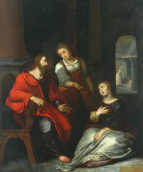 Christus im Haus von Maria und Martha, 1556
